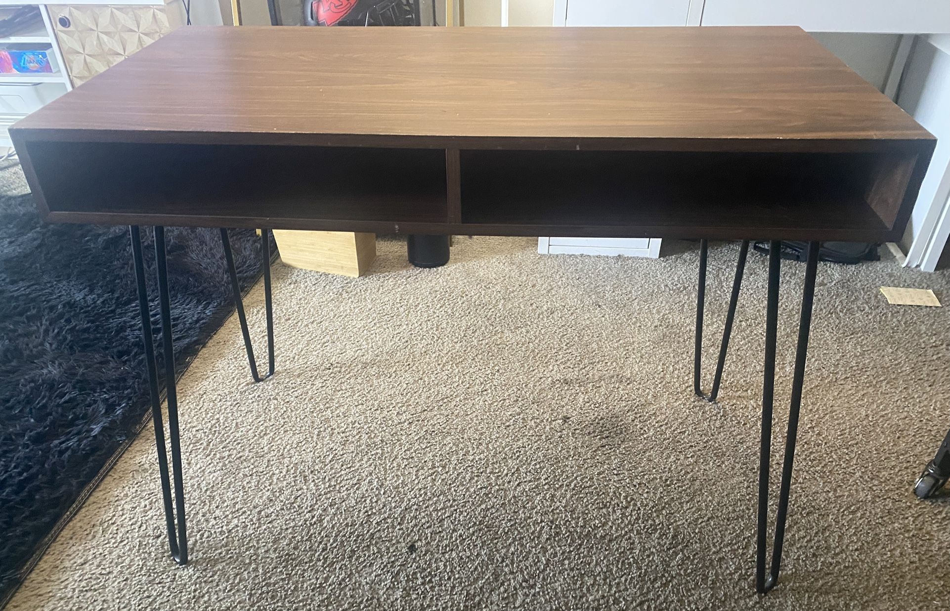 Wooden Computer Desk W/2 Open Drawers