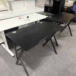 Portable Modern Computer Desk, Multifunctional Standing Laptop Table with Host Rack for Home Office Study room, Black