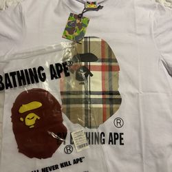 Bape Burberry Shirt Adult Large