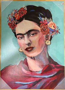 Frida Kahlo Portrait Painting on Canvas