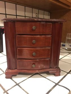 Cherry wood jewelry box