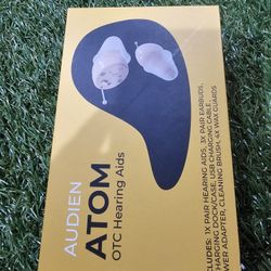 Audien ATOM - Rechargeable hearing amplifier to aid and aid hearing, premium and almost invisible comfort design

