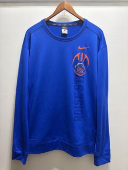 Nike Therma-Fit Boise State Broncos Football Crewneck Sweatshirt Royal Blue Men's L