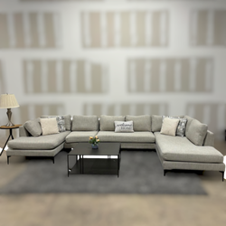 Abbyson Lavina Double Chaise Sectional (Free Driveway Delivery)