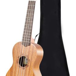Strong Wind Soprano Ukulele for Beginners, Mahogany 21 Inch Hawaiian Starter Uke Kids Guitar Ukalalee With Gig Bag