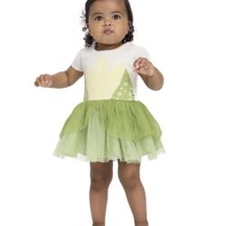 Disney Baby Girl Princess Tiana Cosplay Dress, Sizes 0/3 Months-6/9 Months