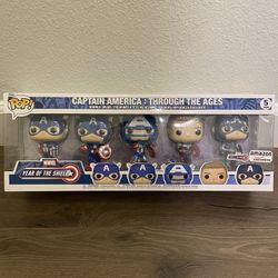 POP Funko Marvel Year of The Shield - Captain America Through The Ages 5 Pack...