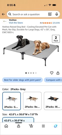 Raised dog bed