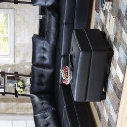 Sectional with ottoman / couch & living room set