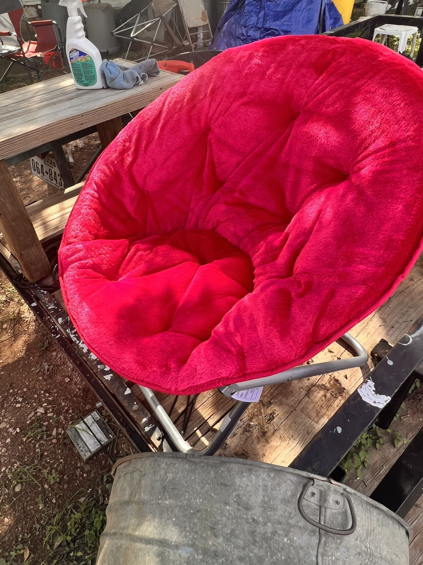 A Very Pretty Chair. The Back Of The Chair Is 28 Inches Tall