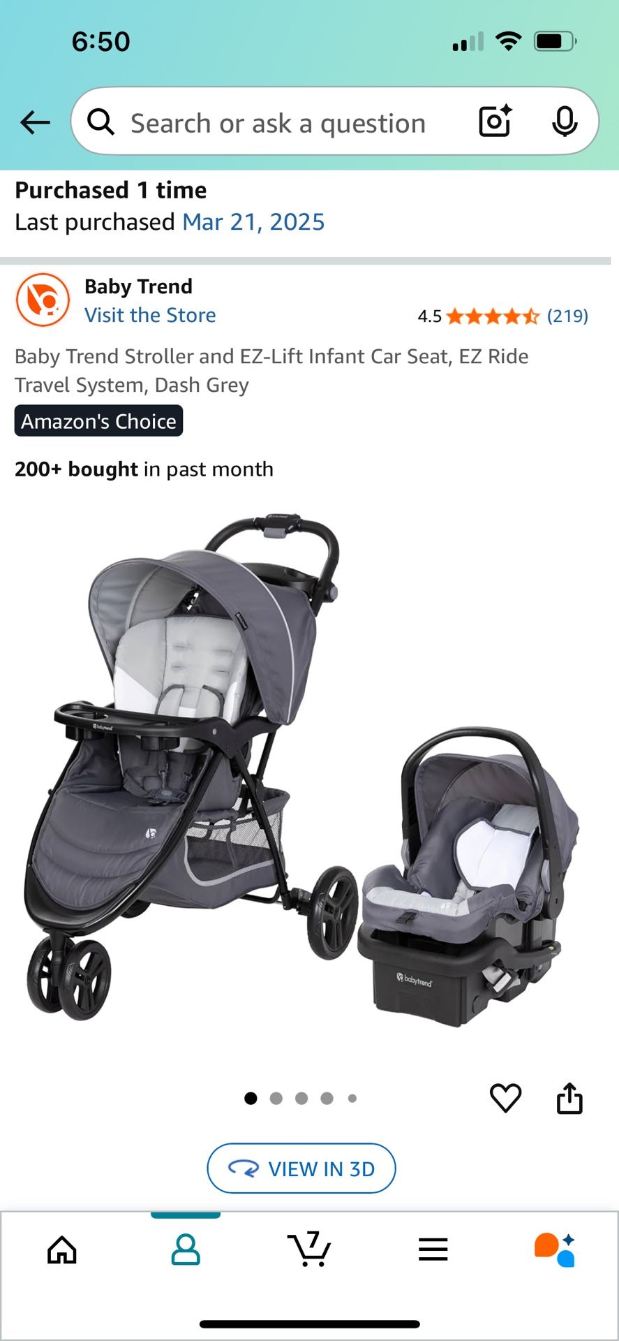 Baby Trend Travel System Car Seat Stroller