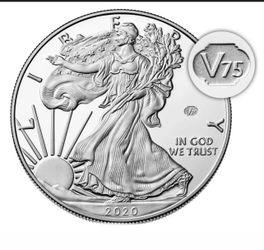 American Eagle Silver Proof Coin World War 2 II Anniversary 75 Mark Privy