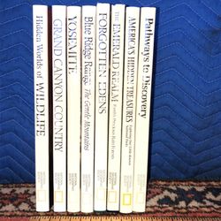 12 National Geographic Hard Cover Books Circa 1990