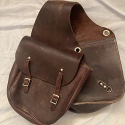 vintage leather horse saddle bags. Used but In Good Condition. Genuine leather saddlebags  Check my other listings because I have another set for sale