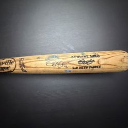 Scott Hairston Signed Padres Baseball Game Used 34” Bat cracked handle 