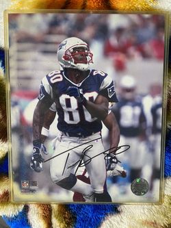 TROY BROWN NEW ENGLAND PATRIOTS #80 SIGNED AUTOGRAPHED
