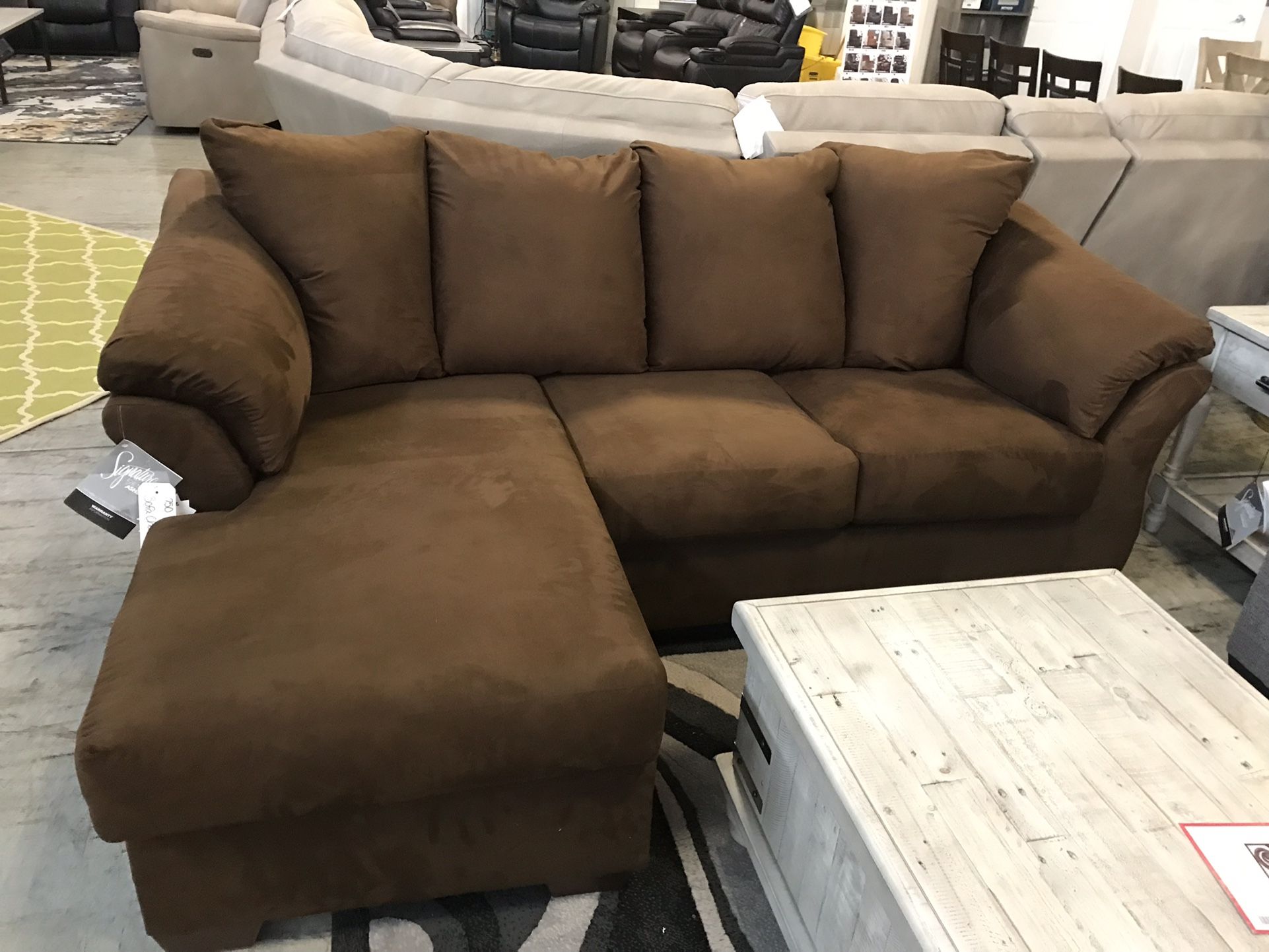 New Chocolate Sectional Only $589