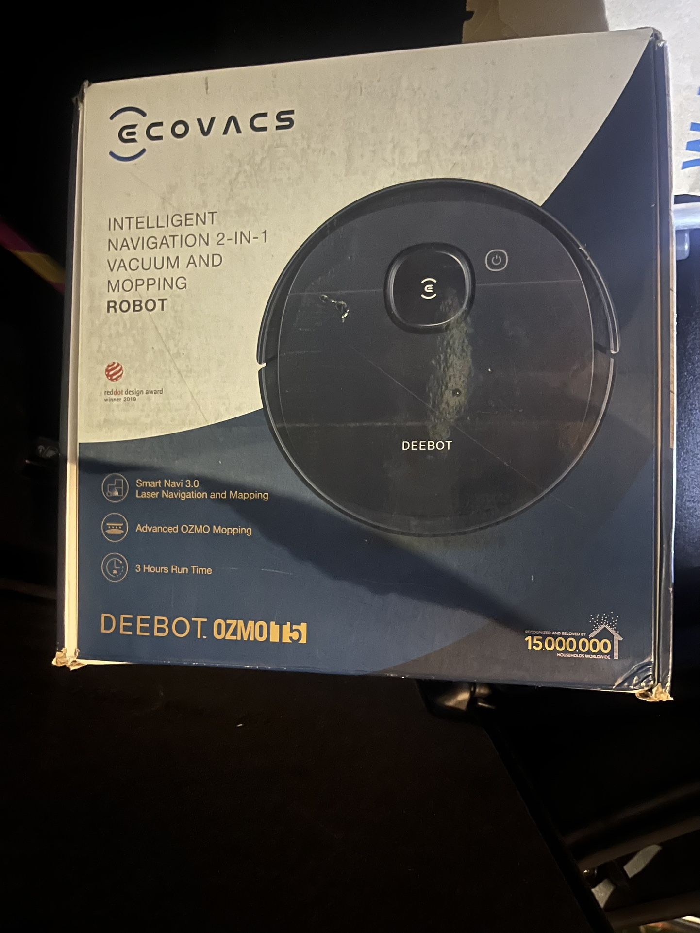 ECOVACS Robotics - DEEBOT OZMO T5 Wi-Fi Connected Robot Vacuum & Mop with Advanced Navigation - Black
