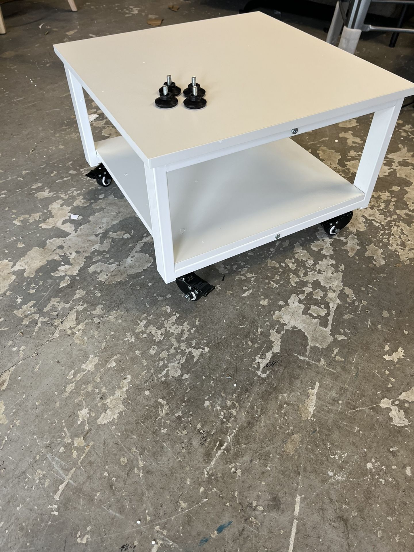 2 Tier Machine Stand Storage Rack Rolling Under Desk Printer Stand