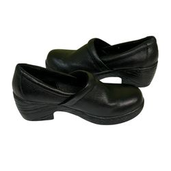 b.o.c Born Concepts Black Clogs Shoes Leather Office Casual Professional Sz 6.5