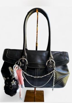 Coach Soho Black Leather Shoulder Bag