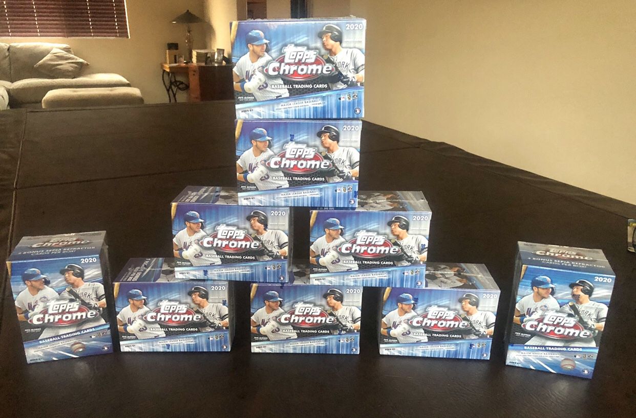 Topps Chrome Blaster boxes baseball trading cards (NEW)