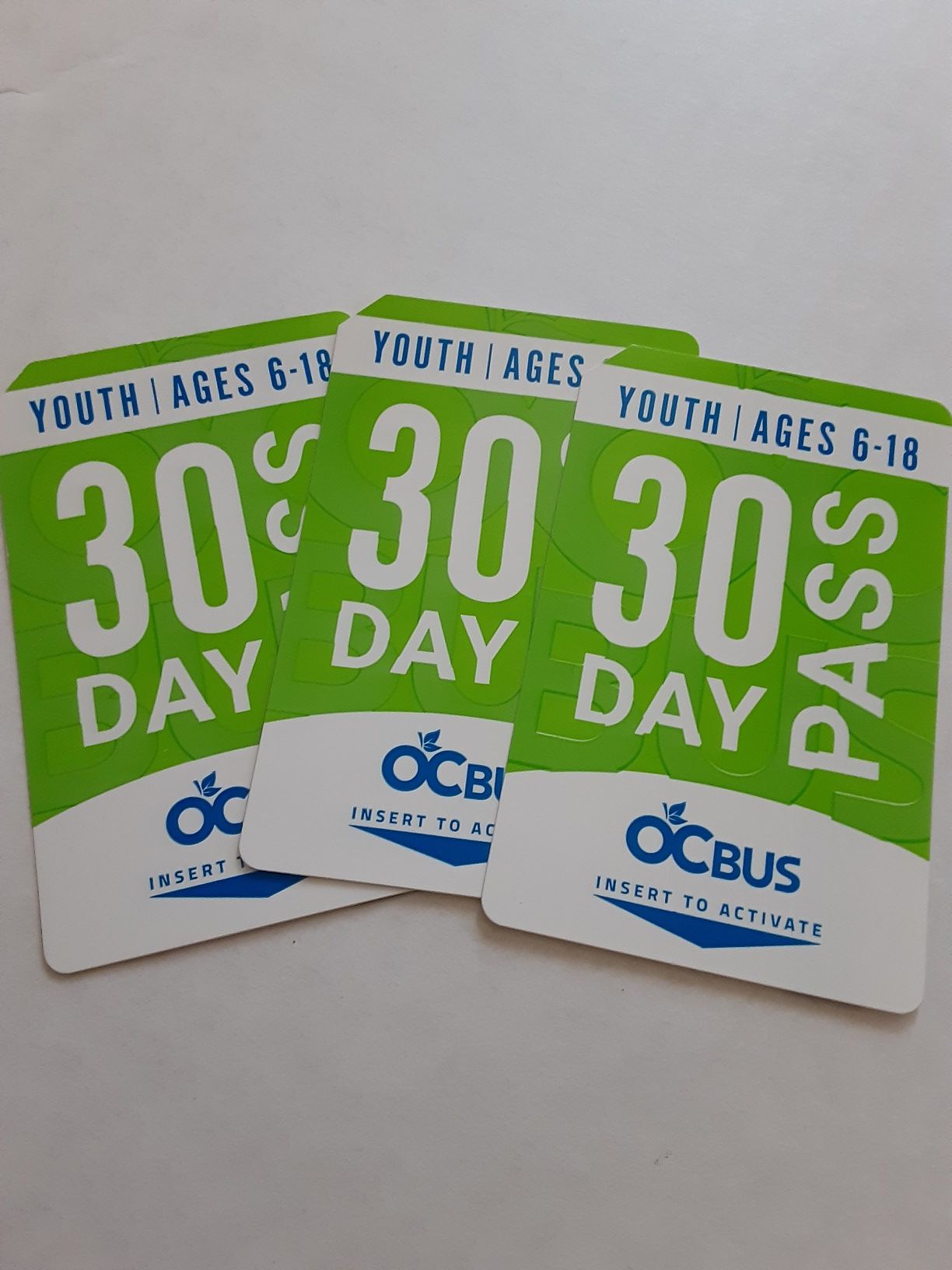 30 DAY OCTA YOUTH BUS PASSES