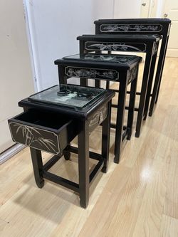 Set of 4 Mother of Pearl Nesting Tables