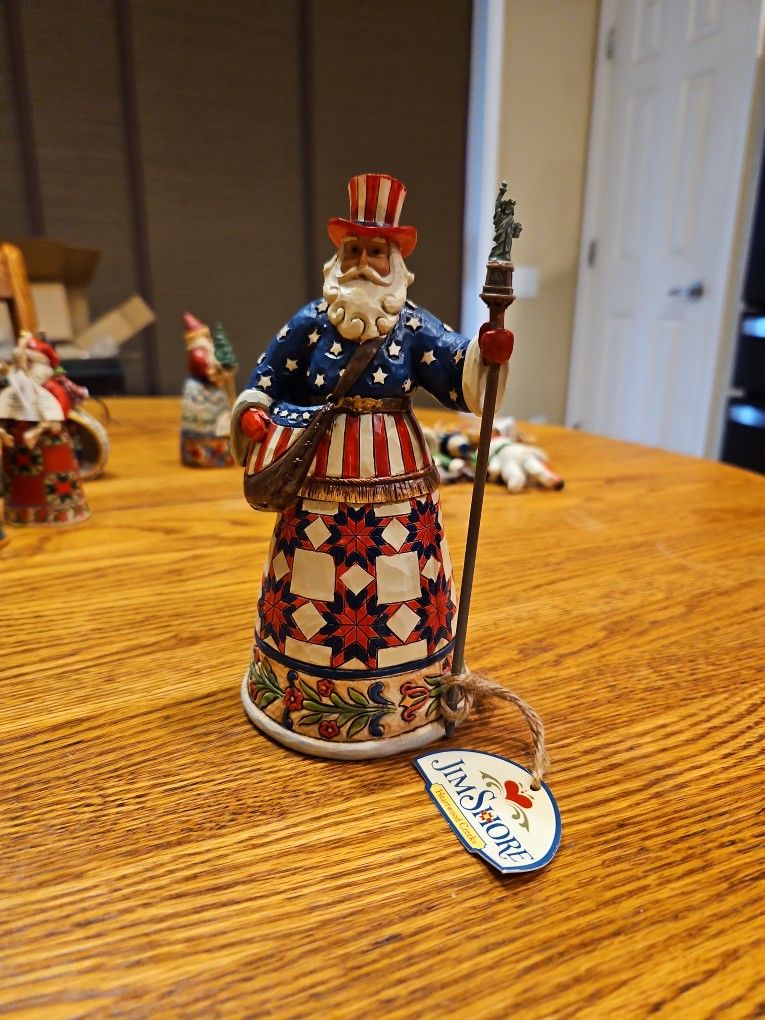 Jim Shore Figurine Santa Statue Liberty, No Box