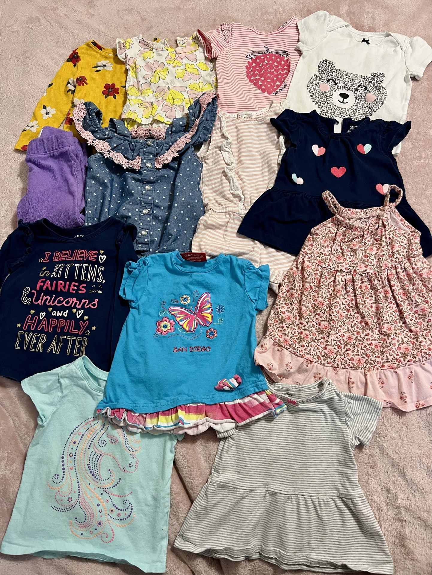 2T / 24 months Cute Baby Girls Clothes Bundle