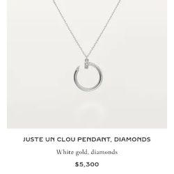 Cartier Necklace 18k  W/Diamond Price Too Sell 