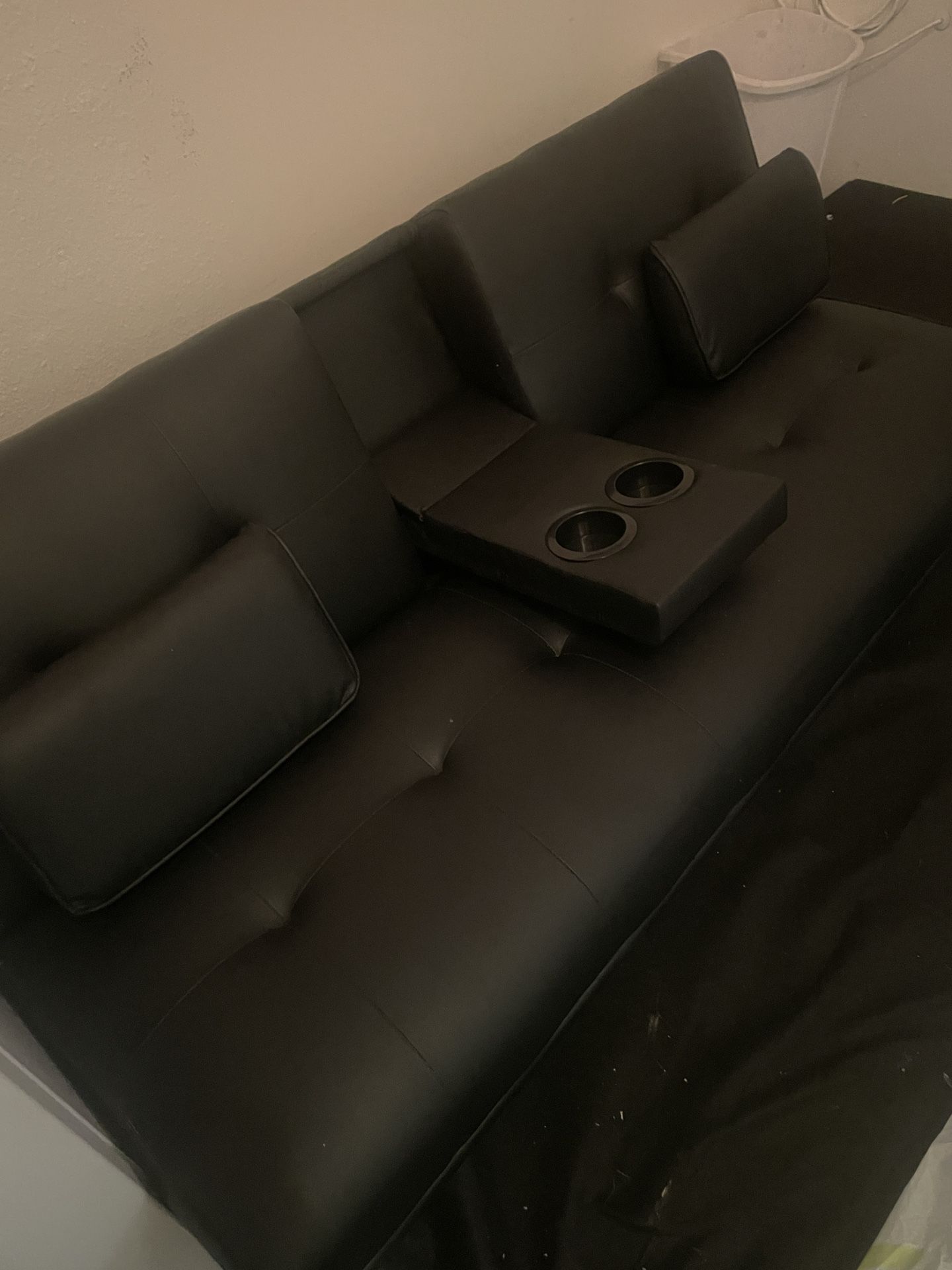 Leather Futon Sofa Bed