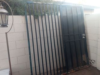 Metal Fence With Door