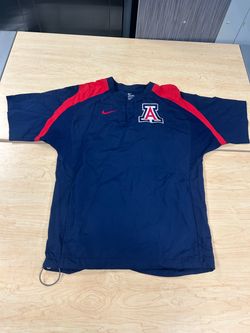 Vintage Nike Arizona Wildcats Wind Shirt Mens Small NCAA Baseball Short Sleeve
