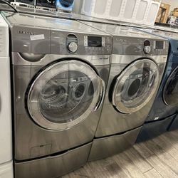 Samsung washer and dryer set electric XL with warranty