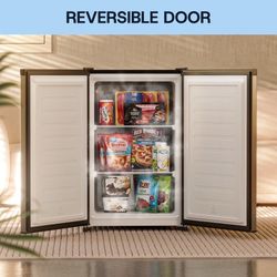 3.0 Cu.Ft Upright Freezer With Reversible Door & 5 Adjustable Thermostat,ENERGY STAR UP30WF8039SV