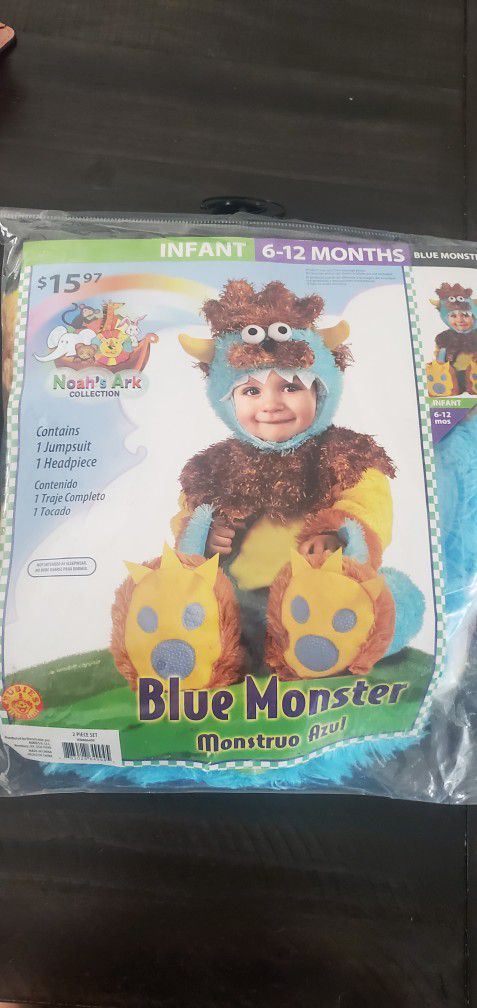 6-12 Months Blue Monster Costume