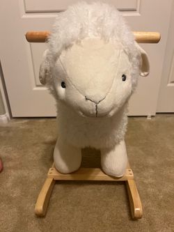 Baby lamb rocker toy