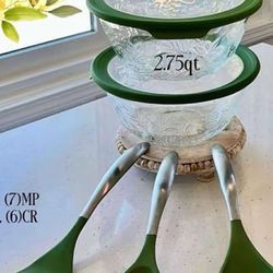 Princess House Set de 3 Utensilios Y 2 Refractarios Todo nuevo en sus cajas originales   Precio Firme