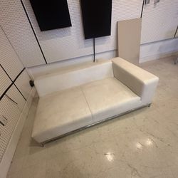 White leather couch (needs cleaning)