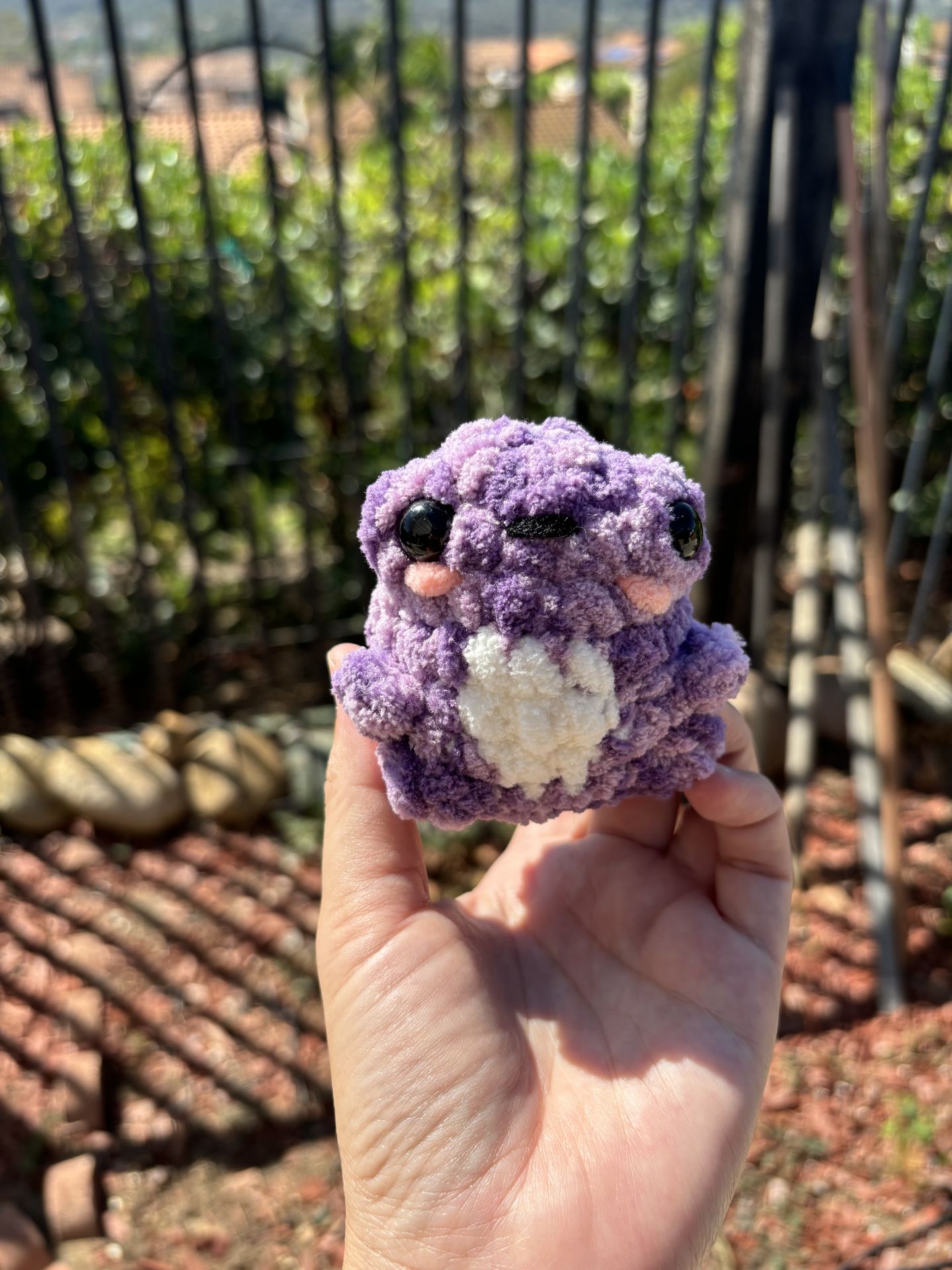 Purple Pocket Frog ๐ธ Handmade ๐งถ Crochet ๐งถ Plushies