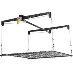 garage ceiling storage rack lift (raise and lower)