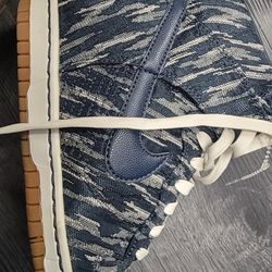  women's Nike Dunk Sky Hi Premium 'Tribal - Armory Navy' wedge sneakers. 