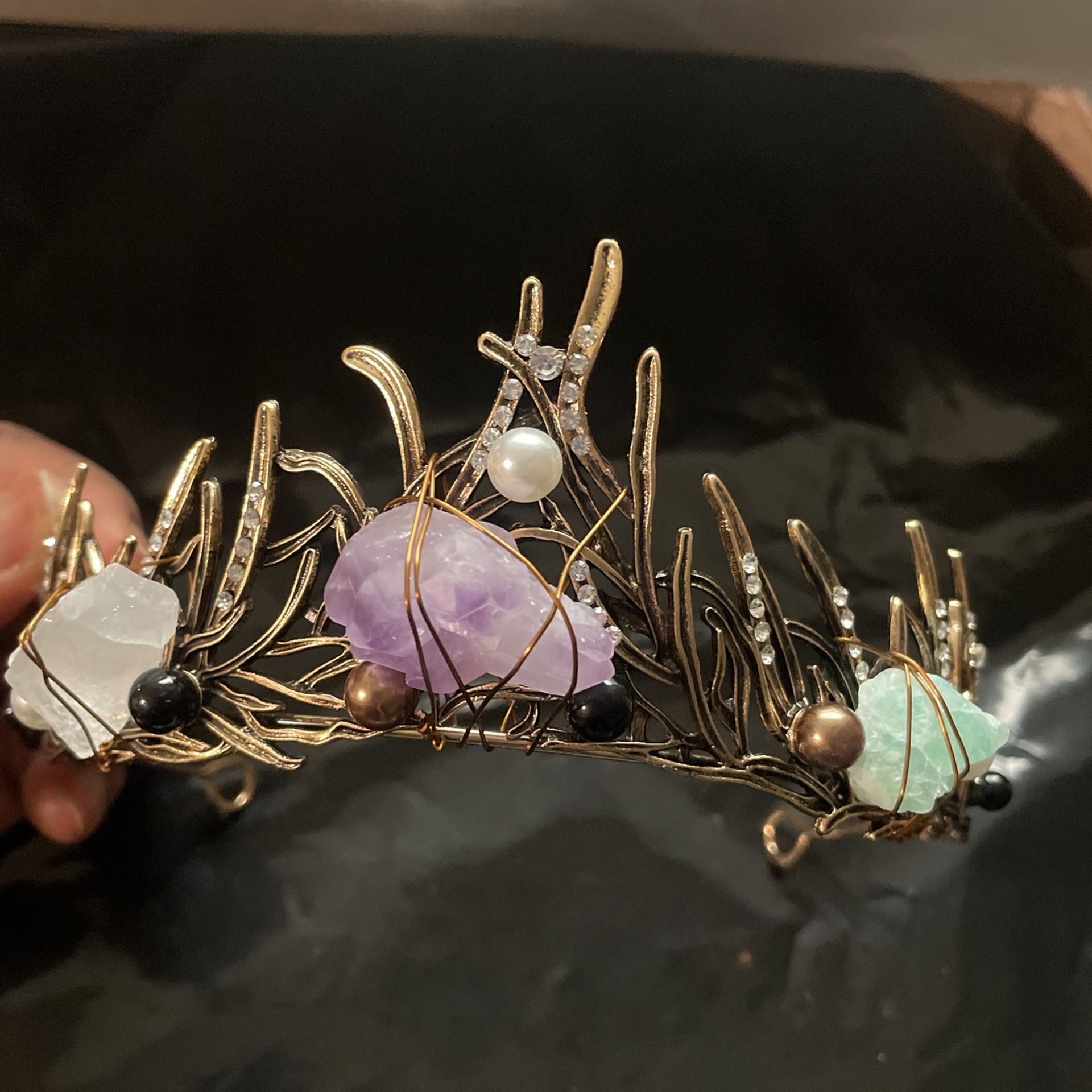 Women Crystal Studded Crown