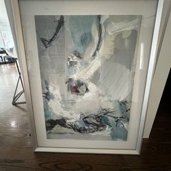 Abstract Wall Art (Blue, Gray)