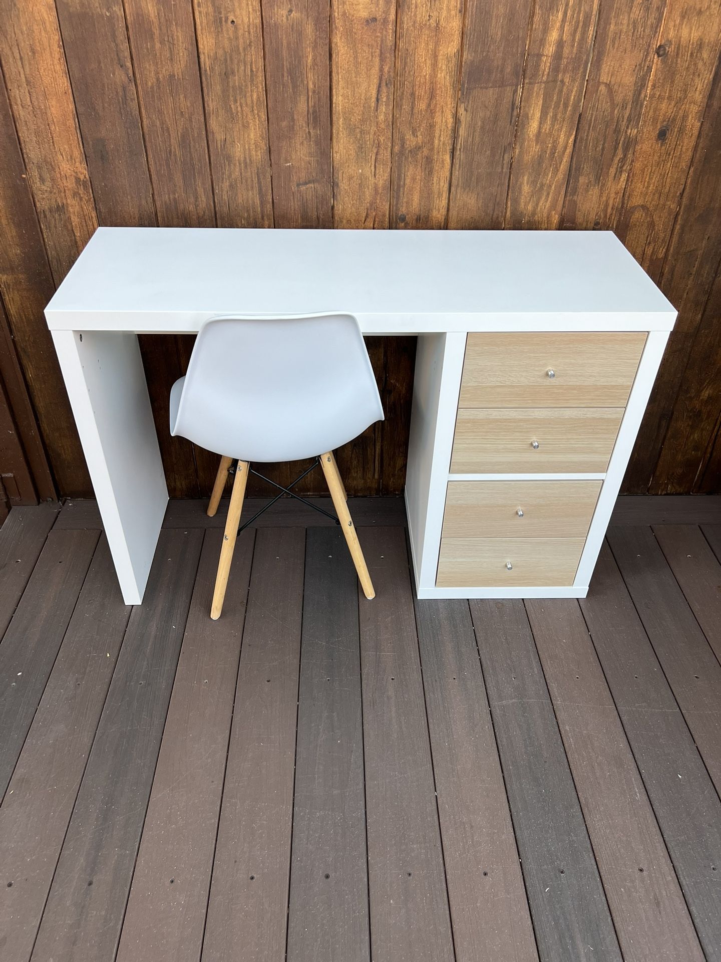 Ikea Kallax Desk With 4-drawers And Chair