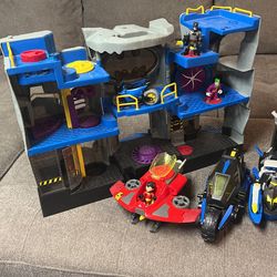 Imaginex Batman And joker. Batcave And Jail