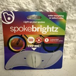 Spoke Brightz Color Morph LED Bike Spoke Light, Snaps on Tool Free, Width: 6in, 1 Wheel