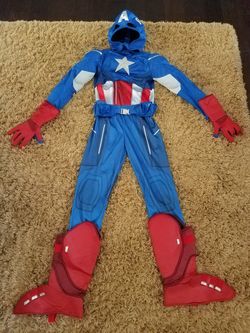 Disney CAPTAIN AMERICA Halloween Costume, Children Size 10