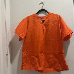 Natural Uniforms Scrub V-Neck Top Orange